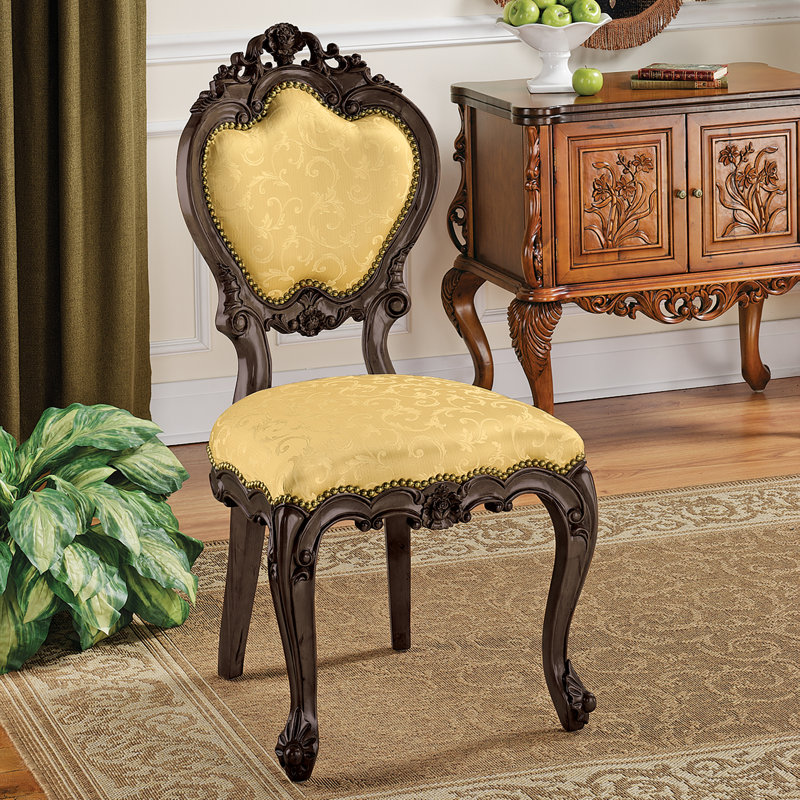 Design Toscano King Louis Back Side Chair in Gold Wayfair